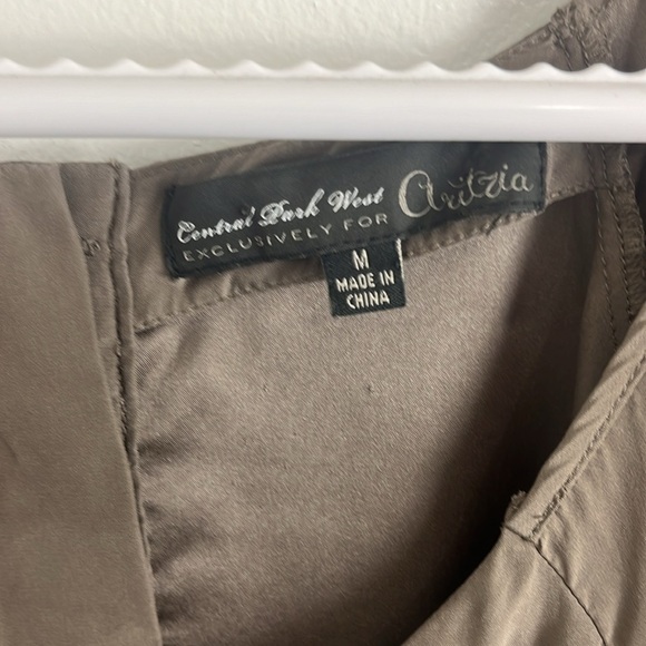 Aritzia Central Park West Taupe Silk Blouse - Picture 4 of 10